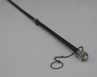 Lot 87 - A William IV silver-mounted lady's riding whip...