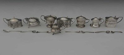 Lot 237 - A collection of eight twentieth-century silver...