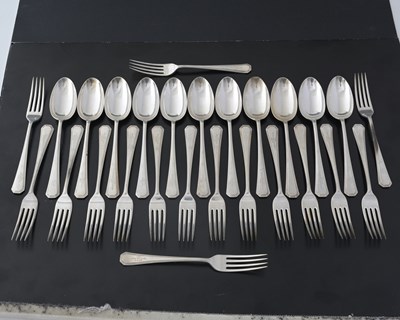 Lot 305 - A suite of twentieth-century silver coffin-end...