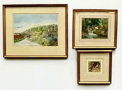 Lot 528 - Three 19th century watercolour works on paper:...