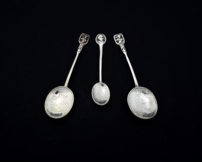 Lot 126 - Winifred King, three Arts and Crafts silver...