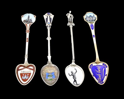 Lot 110 - A collection of four German Jugendstil silver...