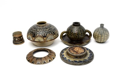 Lot 37 - A Martin Brothers stoneware stand by Robert...