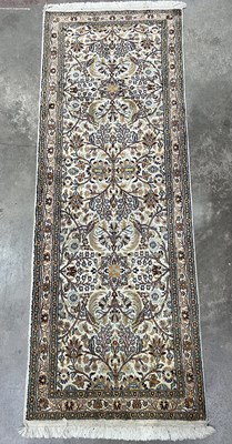 Lot 993 - A Persian-type silk runner, zoomorphic and...