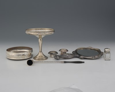 Lot 155 - A twentieth-century silver pedestal dish, the...