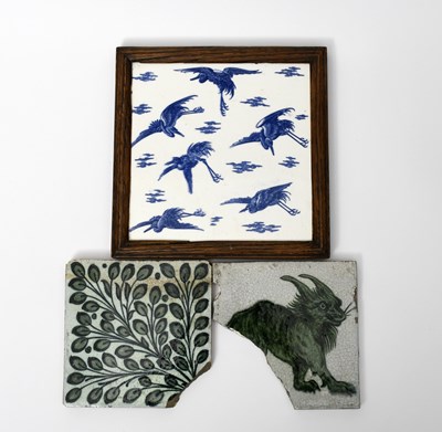 Lot 722 - William de Morgan for Merton Abbey, a Lynx...