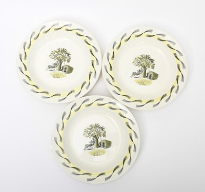 Lot 143 - Three Wedgwood Pottery Garden soup bowls...