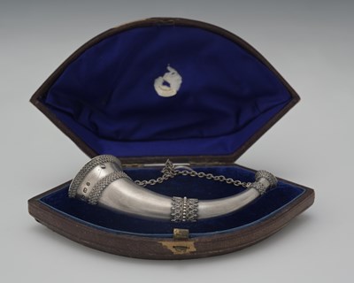 Lot 203 - A Victorian cased silver novelty posy holder...