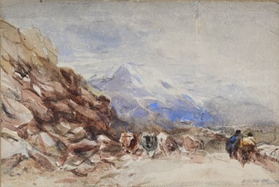 Lot 310 - David Cox (British, 1783-1859), Cows in a...