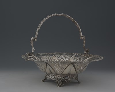 Lot 8 - A nineteenth-century plated cake or bread...