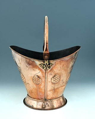 Lot 154 - An Arts & Crafts copper coal bucket, circa...