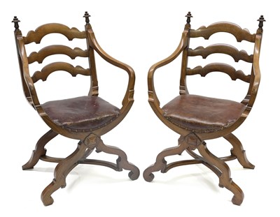 Lot 495 - Gillow of Lancaster and London, a pair of...