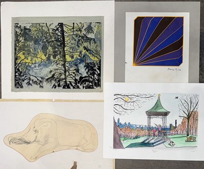 Lot 709 - Brian Rice (British, b.1936), geometric...