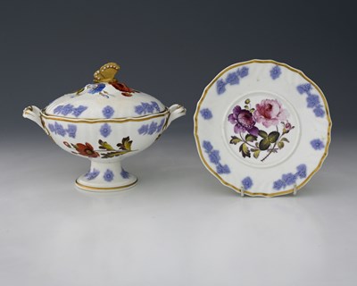 Lot 792 - H and R Daniel, a floral painted and sprig...