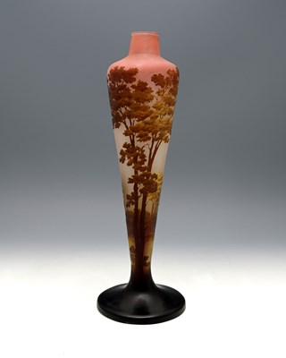 Lot 568 - Emile Galle, a large French cameo glass...