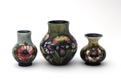 Lot 691 - 'Frilled and Slipper Orchids' a Moorcroft...