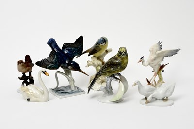 Lot 645 - Kingfisher a Rosenthal porcelain model of a...