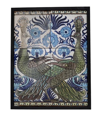 Lot 721 - William de Morgan, an Arts and Crafts six tile...