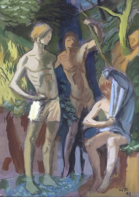 Lot 358 - Hans Feibusch (German, 1898-1998), Boys...