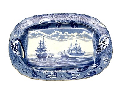 Lot 795 - Spode, a Staffordshire blue and white serving...