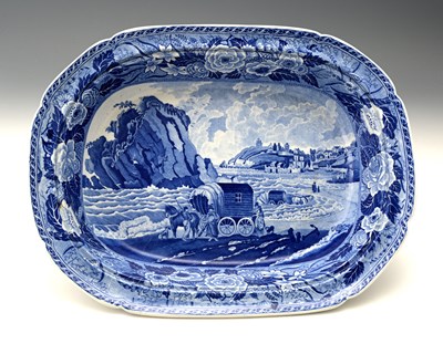 Lot 807 - A Staffordshire blue and white transfer...