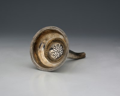 Lot 213 - Ireland, a George III Irish silver wine funnel,...