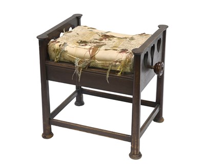 Lot 508 - An Arts & Crafts mahogany piano stool, circa...