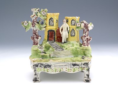 Lot 816 - A Staffordshire Obadiah Sherratt figural table...