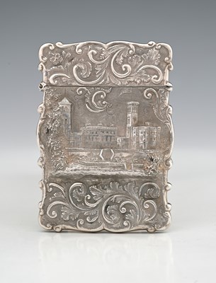 Lot 277a - A Victorian silver castle-top card case, by...