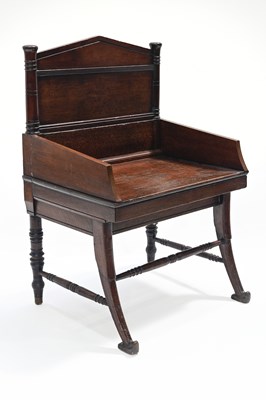 Lot 417 - An Aegyptian variation mahogany armchair...