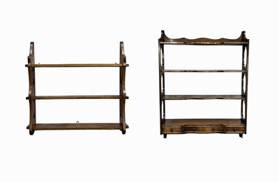 Lot 958 - A set of light oak Arts and Crafts style...