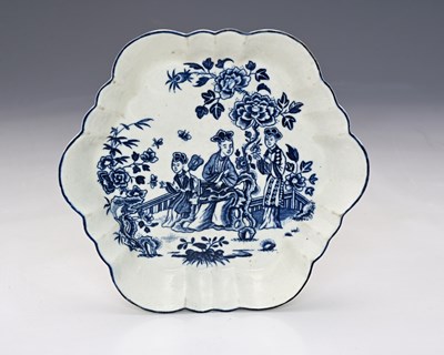 Lot 837 - Worcester, a blue and white teapot stand,...