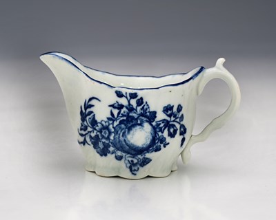 Lot 841 - Caughley, a blue and white low Chelsea ewer,...