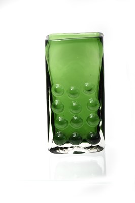 Lot 258 - Whitefriars Glass a Meadow green glass vase...