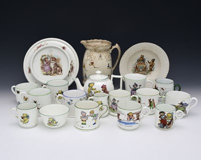 Lot 74 - Various nursery ware, including Crown...