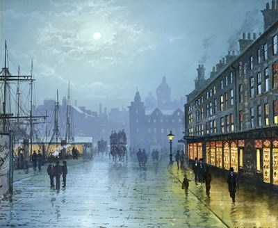 Lot 293 - Michael Matthews (British, 1933), a moonlit...