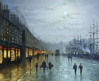 Lot 290 - Michael Matthews (British, 1933), a moonlit...