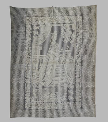 Lot 991 - A large Victorian fabric panel, or wall...