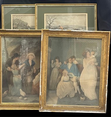 Lot 848 - Three 19th-century colour stipple engravings,...