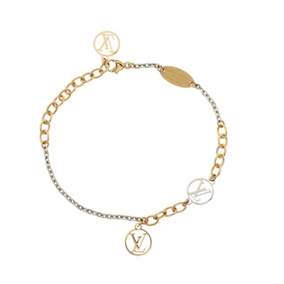 Lot 469 - Louis Vuitton, a Logomania two-tone bracelet.