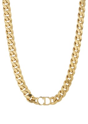 Lot 331 - Christian Dior, a gold-tone chain-link choker.