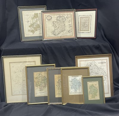 Lot 716 - A hand coloured, mounted and framed map of the...