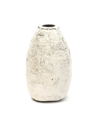 Lot 18 - A Martin Brothers stoneware biscuit fired...