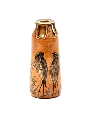 Lot 7 - A Martin Brothers stoneware bird vase by Edwin...