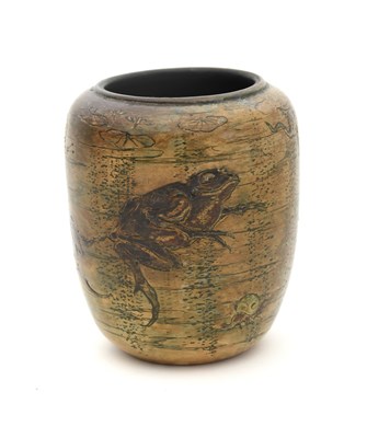 Lot 21 - A Martin Brothers stoneware Aquatic vase by...