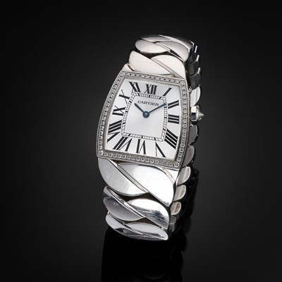 Lot 195 - Cartier, an 18ct gold La Doña De Cartier bracelet watch