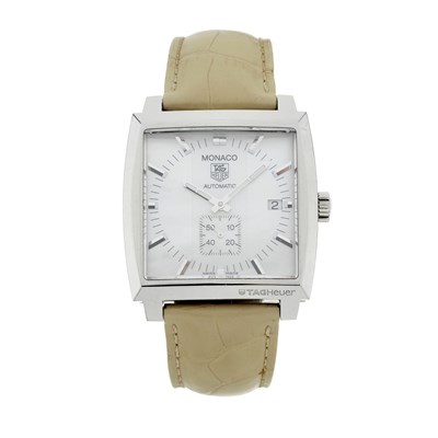 Lot 228 - Tag Heuer, a stainless steel Monaco wrist watch