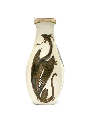 Lot 6 - A Martin Brothers stoneware dragon vase, dated...
