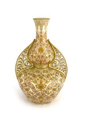 Lot 911 - A Royal Crown Derby Persian twin handled gourd...