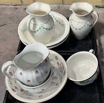 Lot 122 - A collection of toilet ceramics: Spode,...